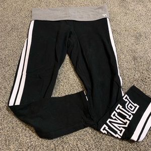 Vs pink fold over legging